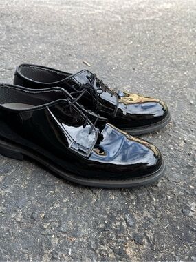 Altama maritime military Oxford Black Leather Lace-Up Dress Shoes - 10 E